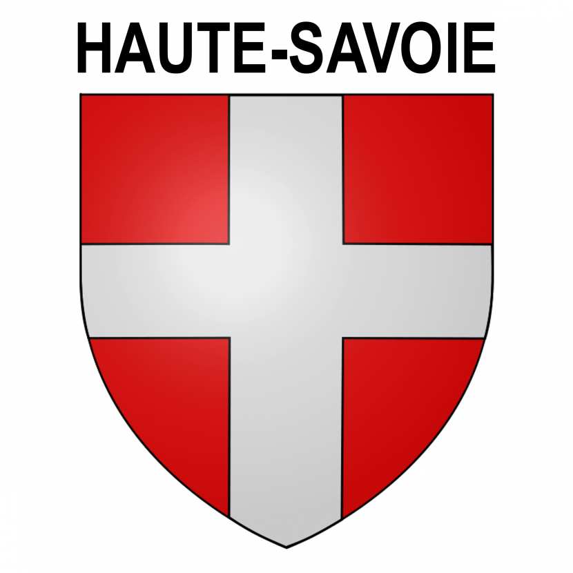Autocollant plaque immatriculation 74 Pays de Savoie - Armoiries